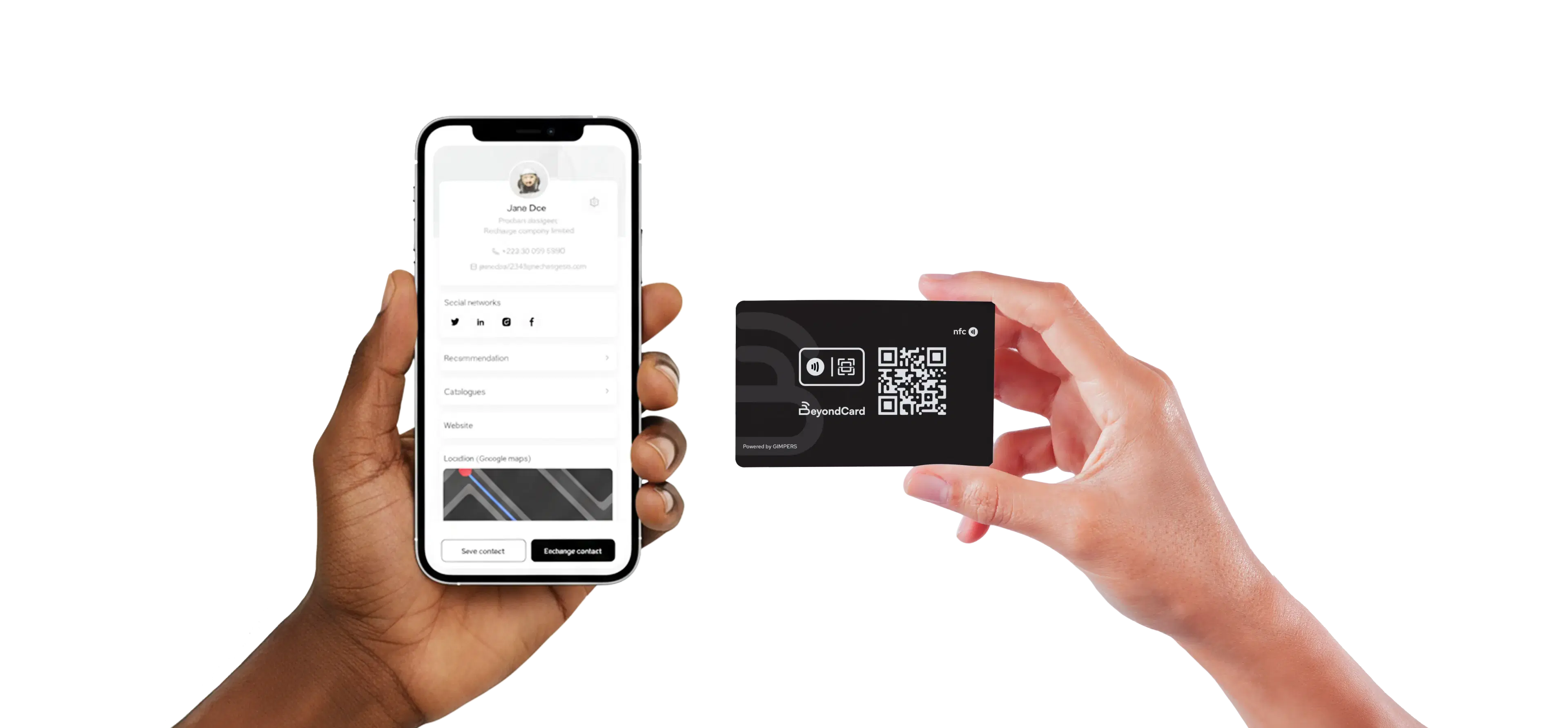BeyondCard digital profile and contact tools